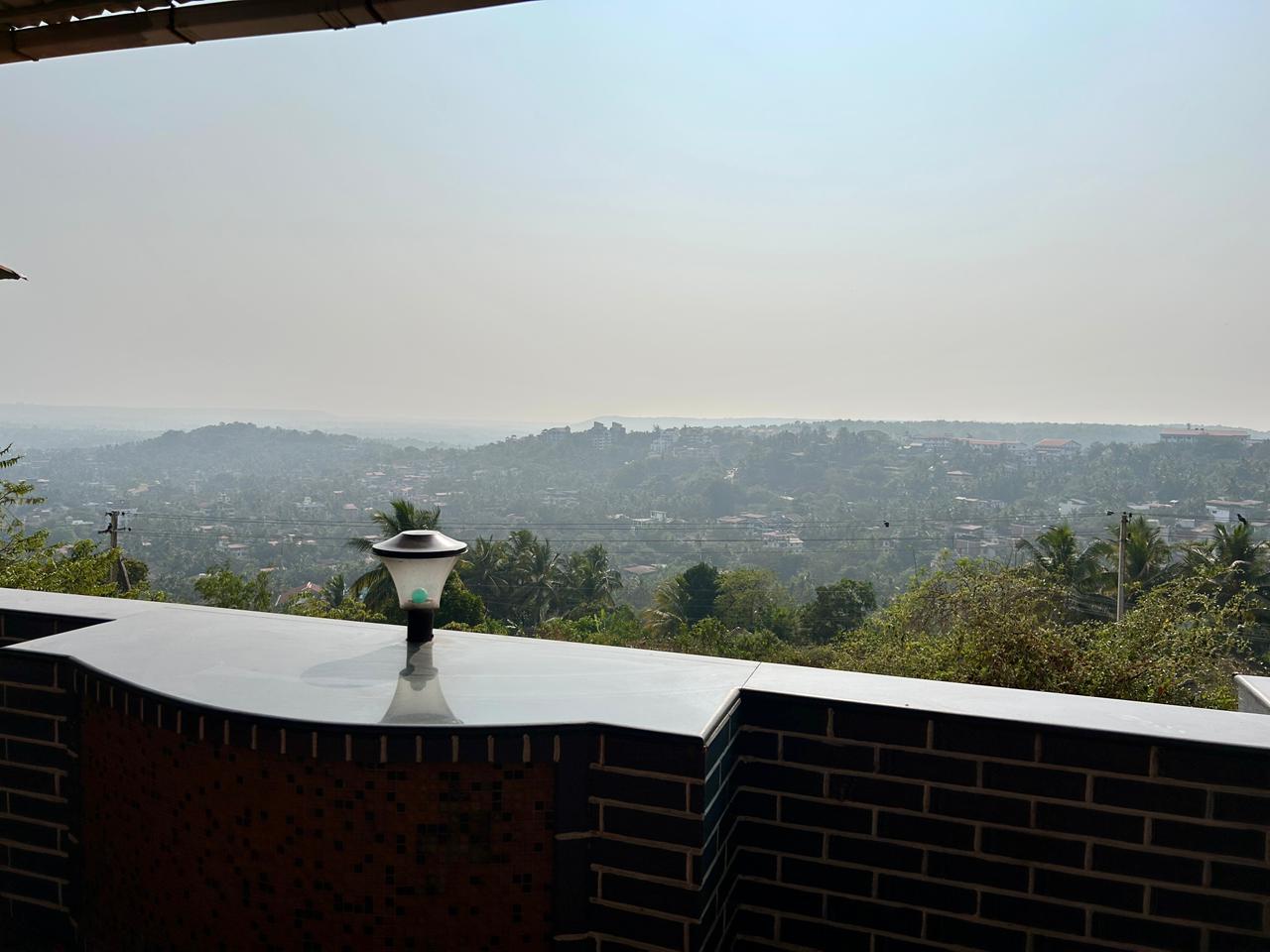 View from the terrace at Shivaaz Hill Top Villa, Mapusa