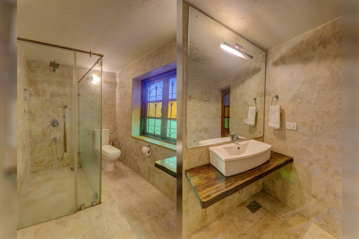 Washroom at House of Legends Villa, Saligao