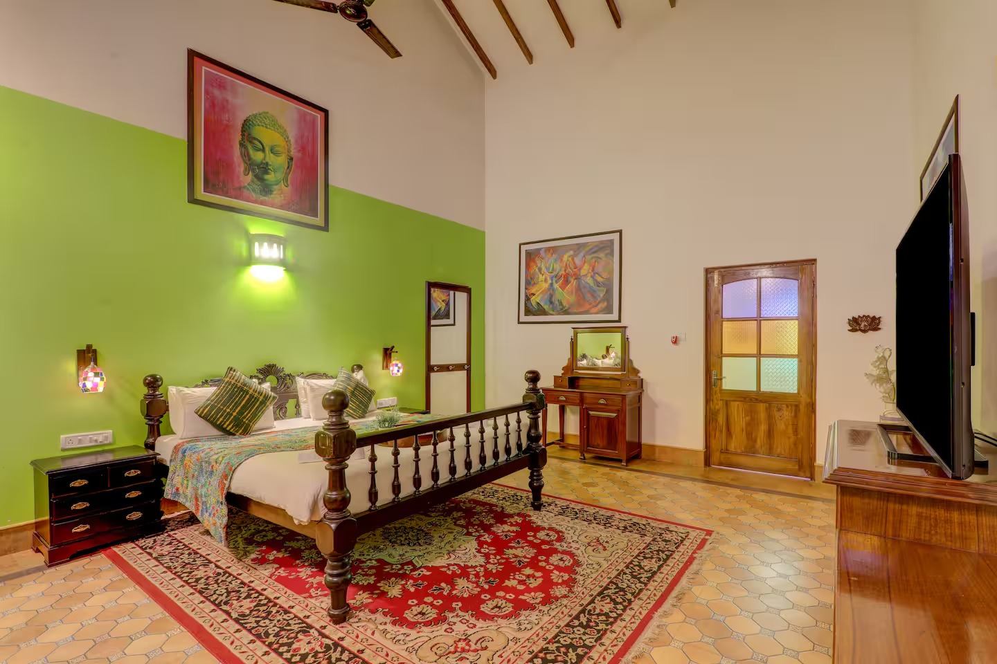 Villa interior and surroundings at House of Legends Villa, Saligao