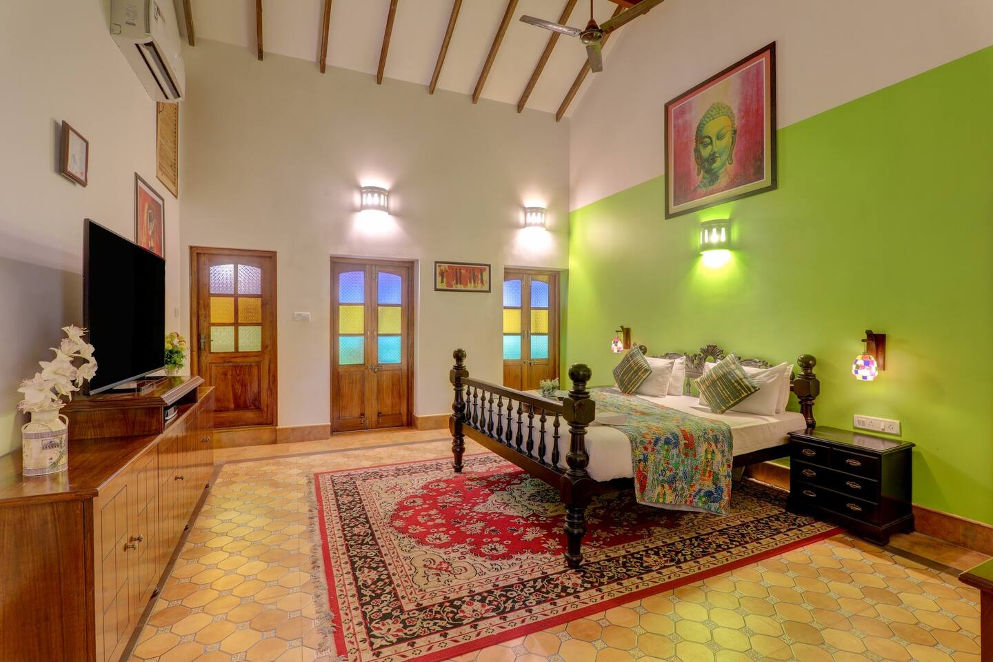 Villa interior and surroundings at House of Legends Villa, Saligao