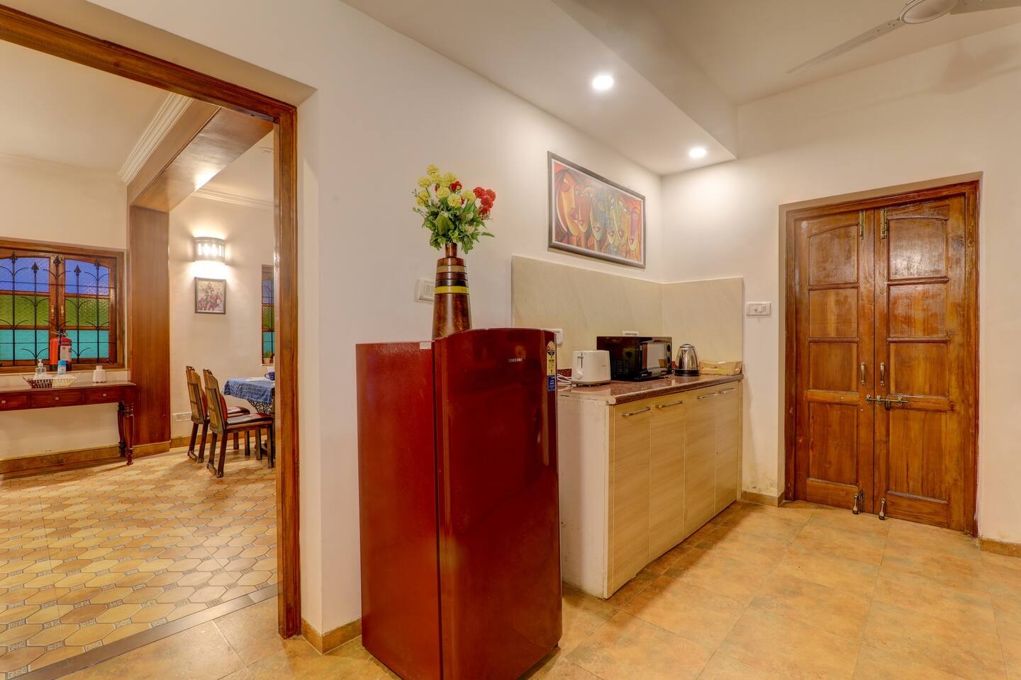 Kitchen appliances at House of Legends Villa, Saligao